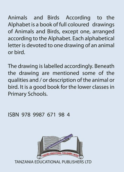 ANIMALS AND BIRDS ACCORDING TO THE ALPHABET